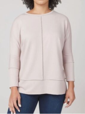 Spanx Perfect Length Top Dolman Sweatshirt Size Medium Oat